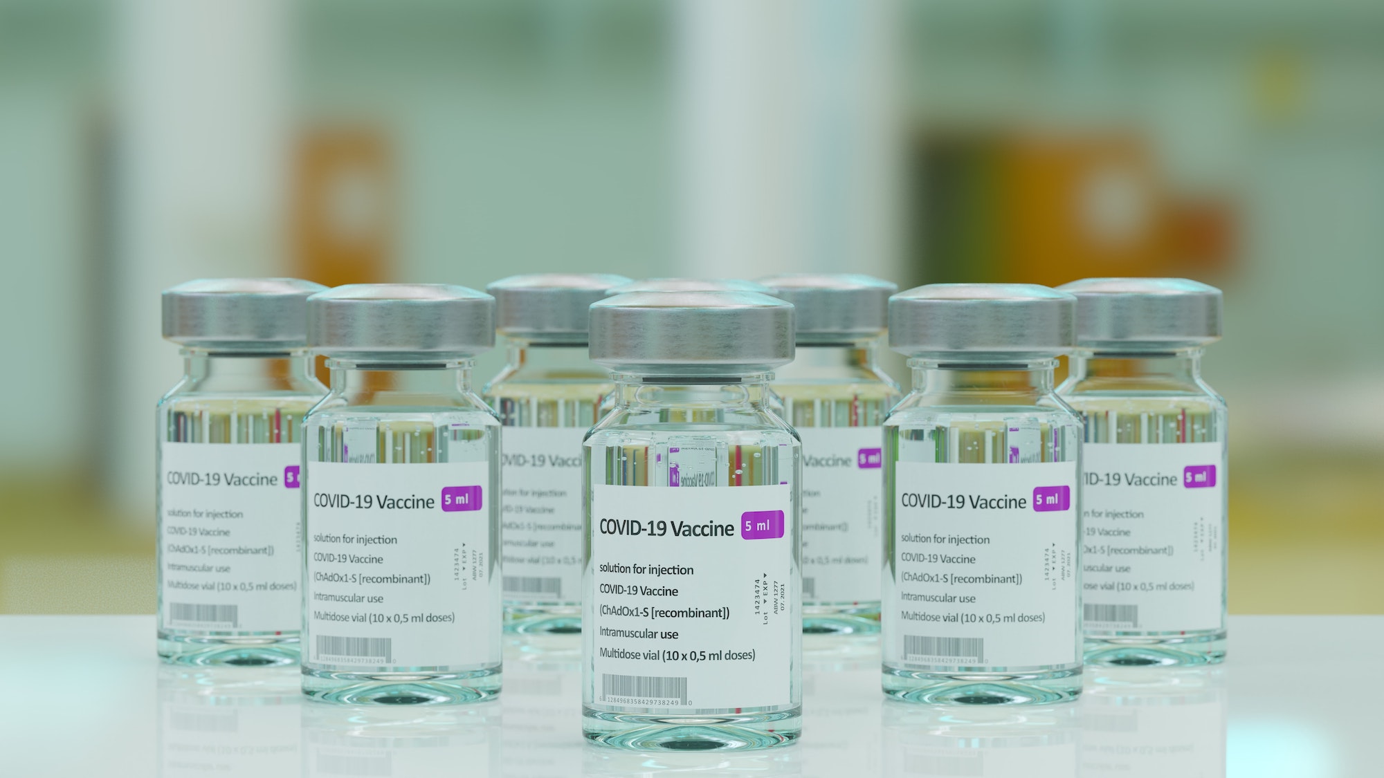 COVID-19 vaccination vials