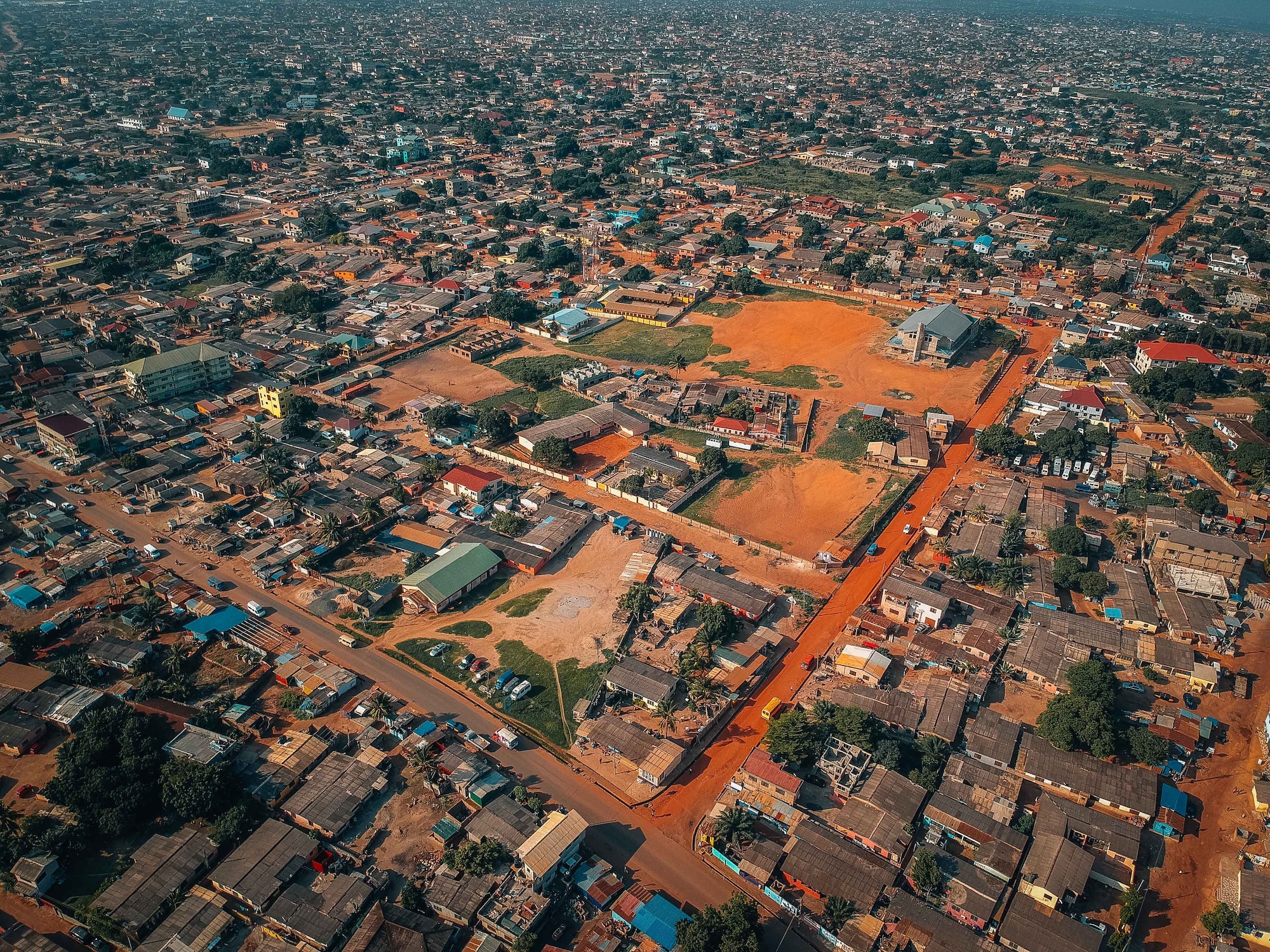 Aerial photo of Accra, Ghana