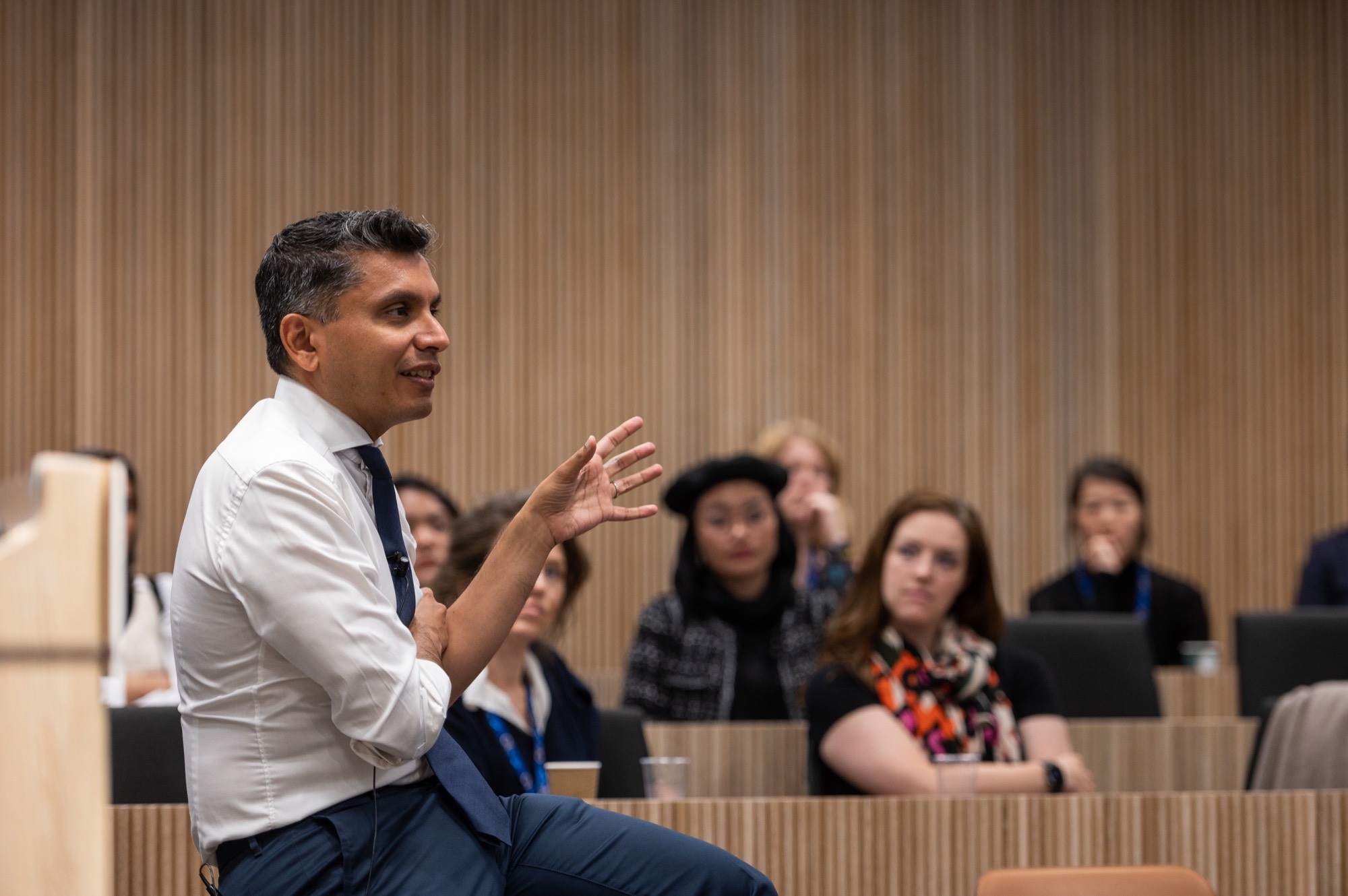 Kartik Ramanna teaching a case