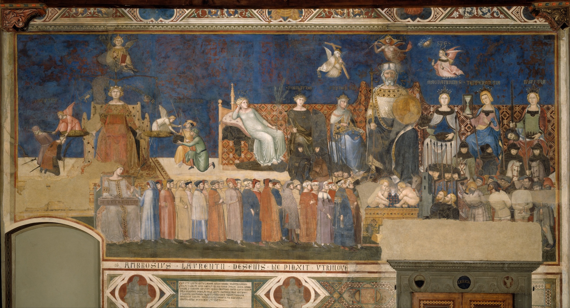 Ambrogio Lorenzetti - Allegory of good government- artwork