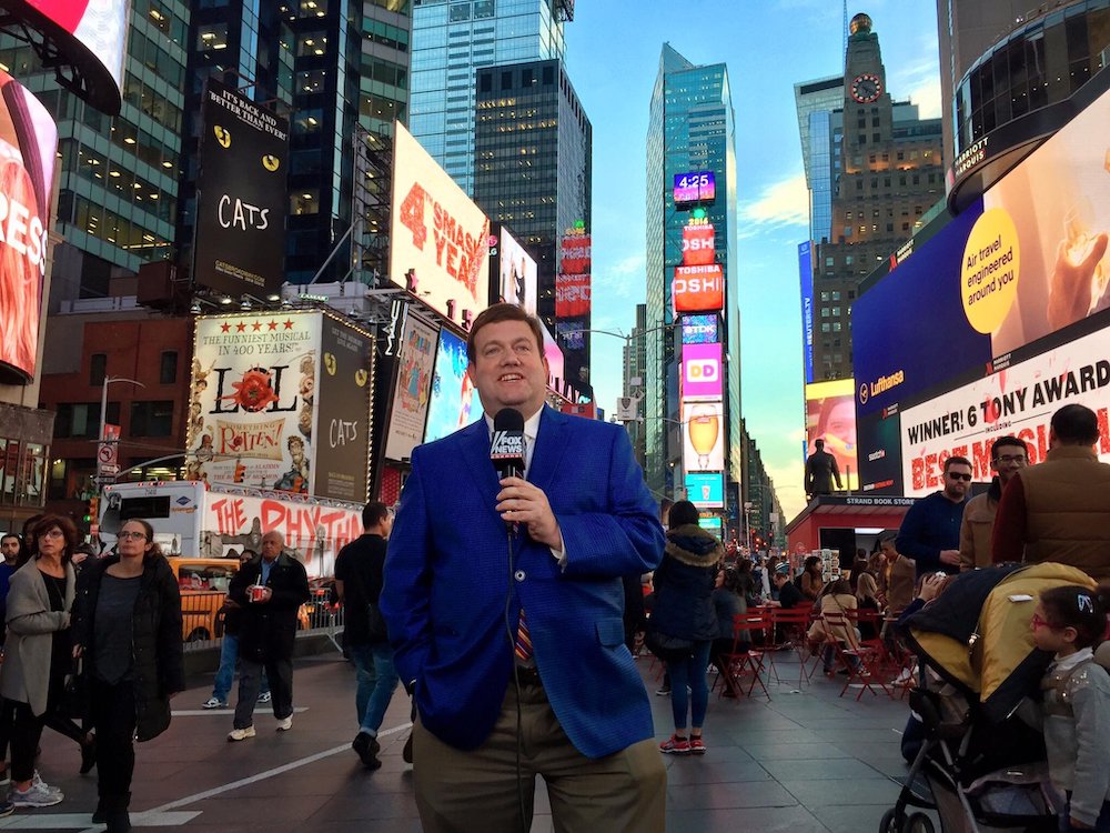Frank Luntz in Times Square