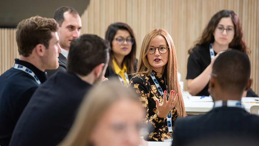 Blavatnik School students and alumni in a discussion at the Challenges of Government Conference 2019