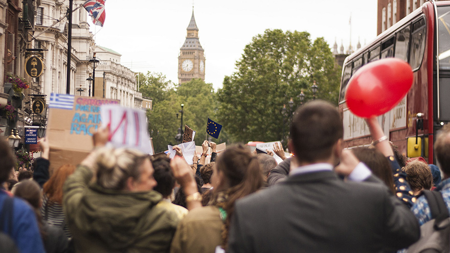 Pro EU march after Brexit