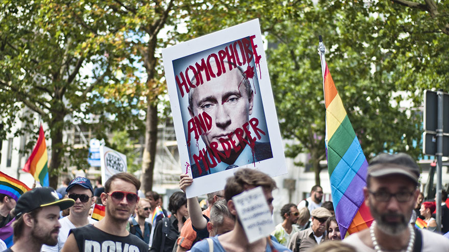 Demonstration against homophobia in Russia