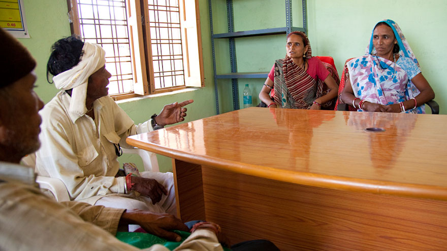 Women participating in local governance