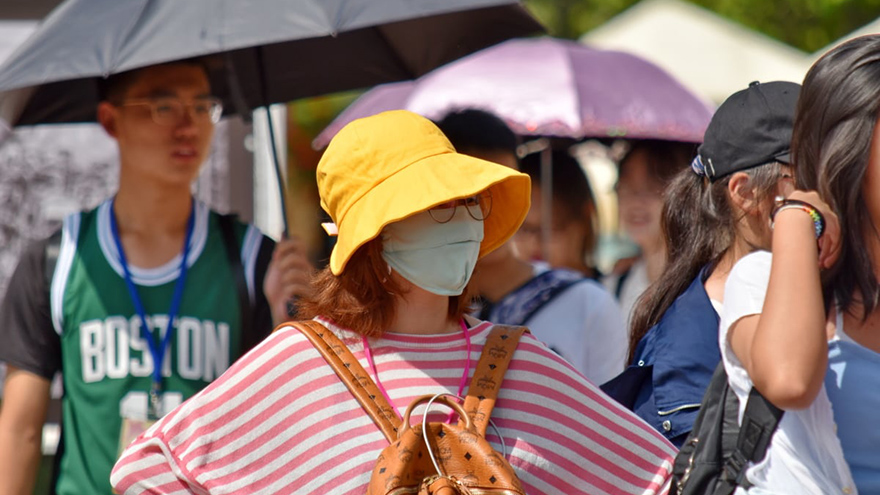 woman with mask