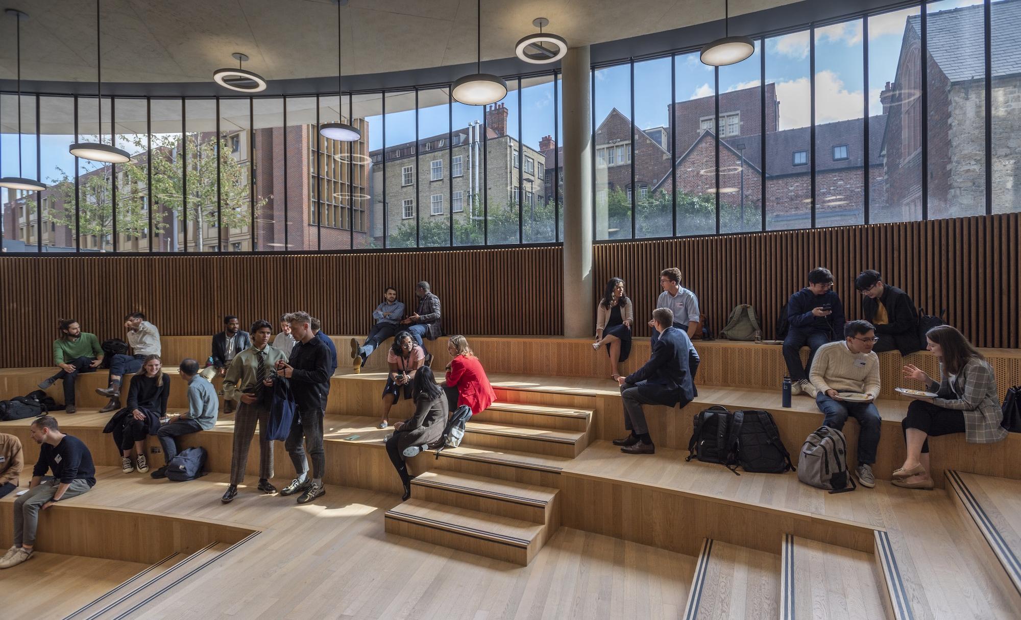 Students in the School atrium