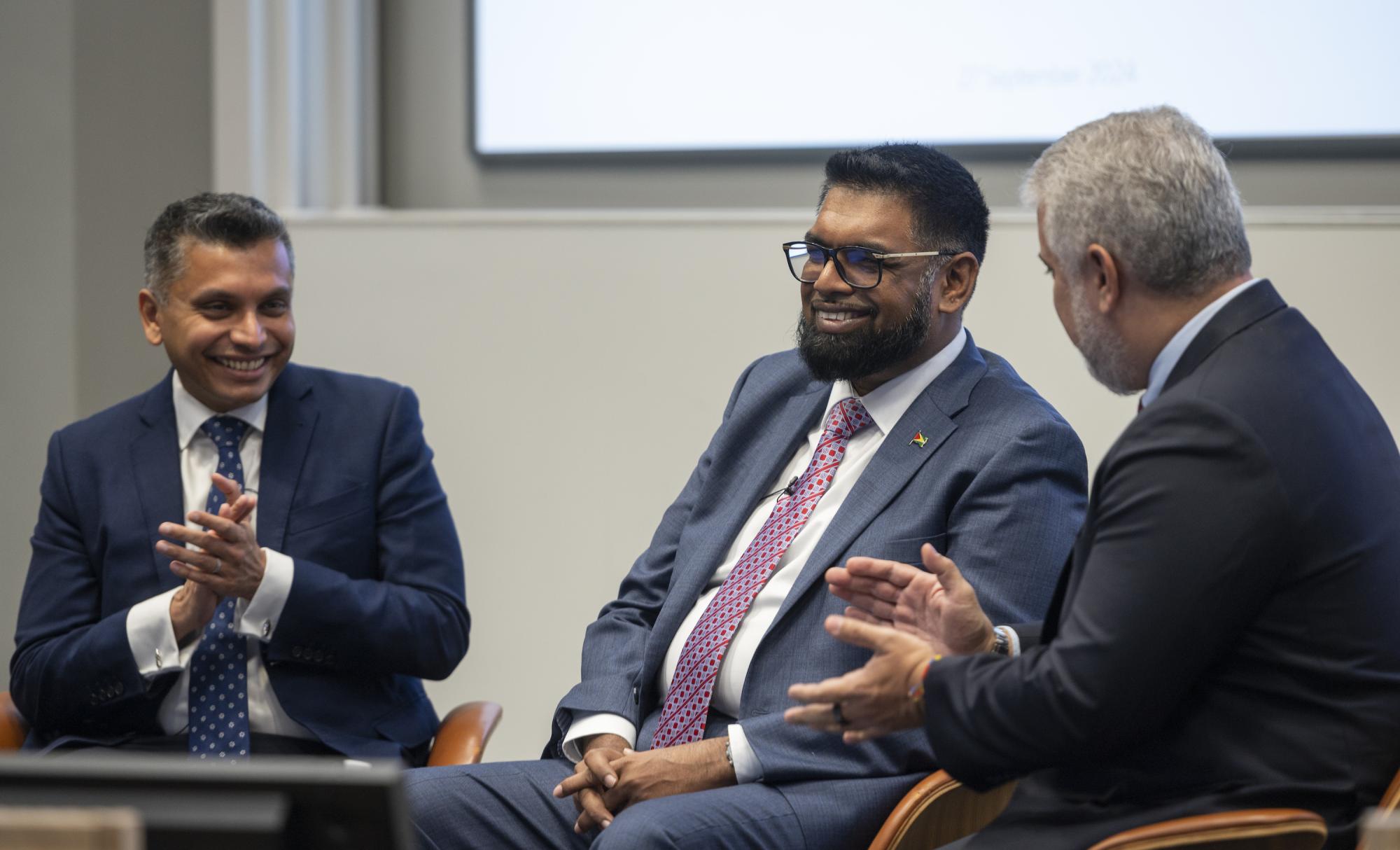 President Ali, Karthik Ramanna and Ivan Duque