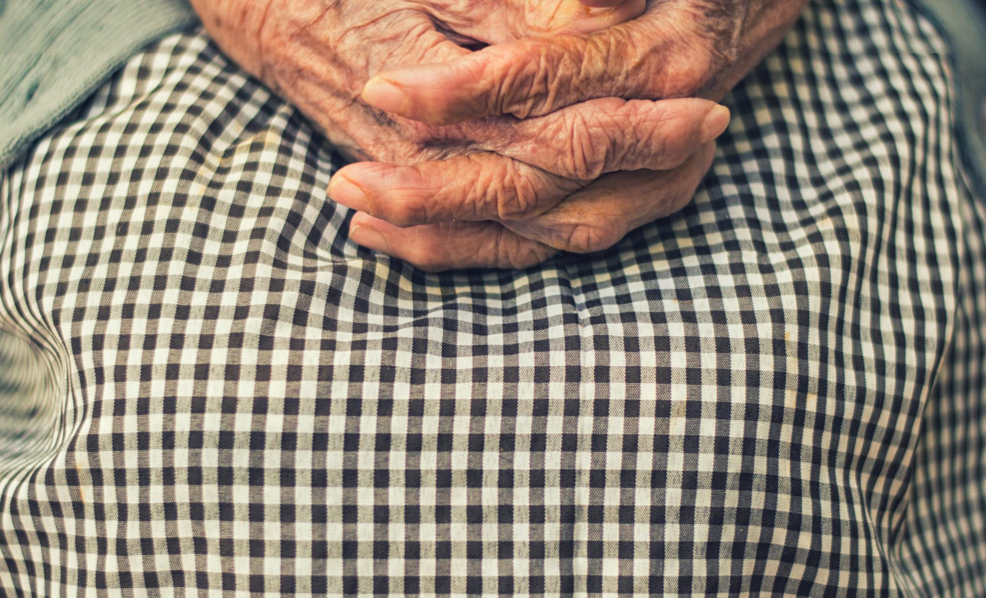 hands of an elderly person