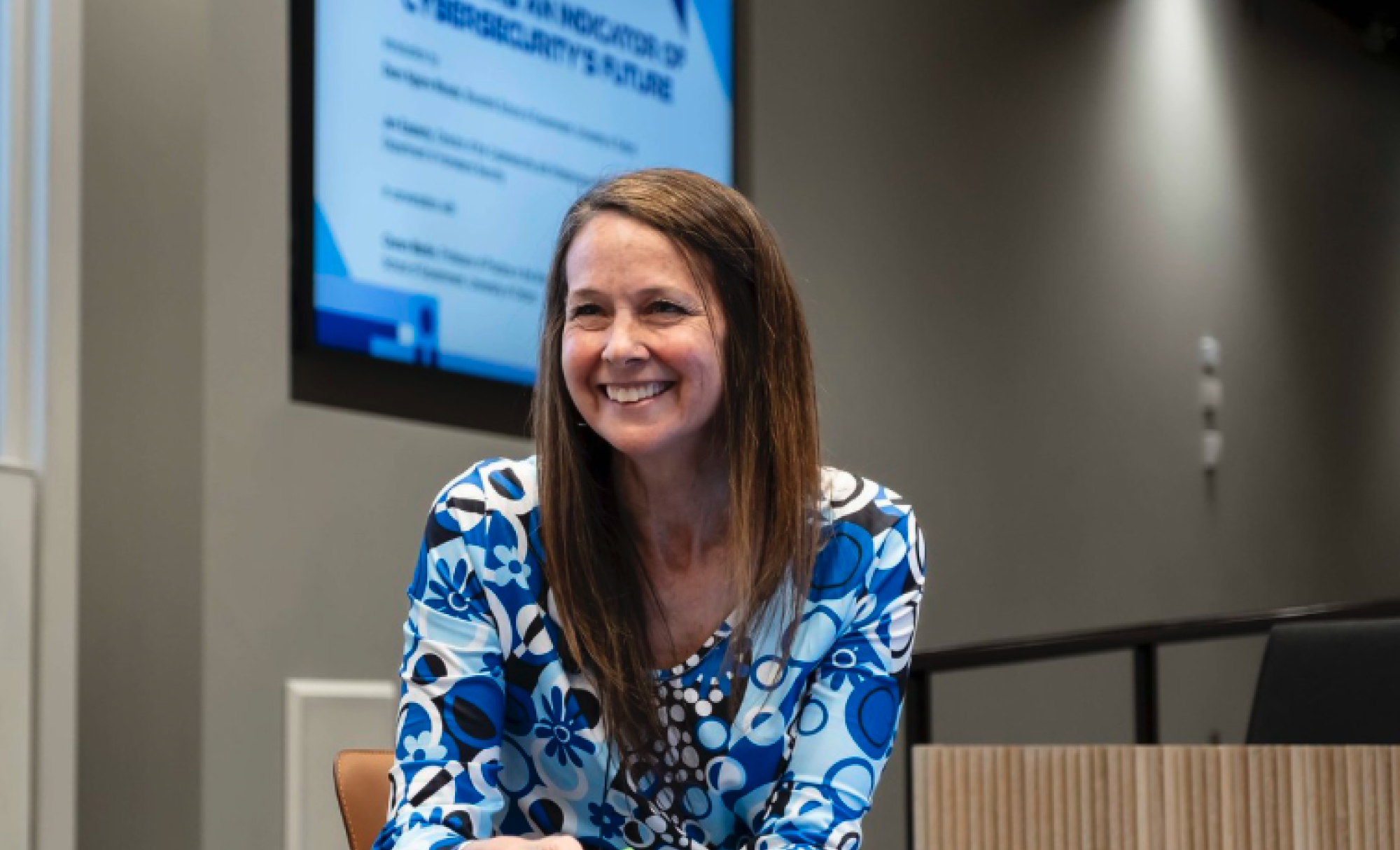 Jen Easterly with a Rubik's cube