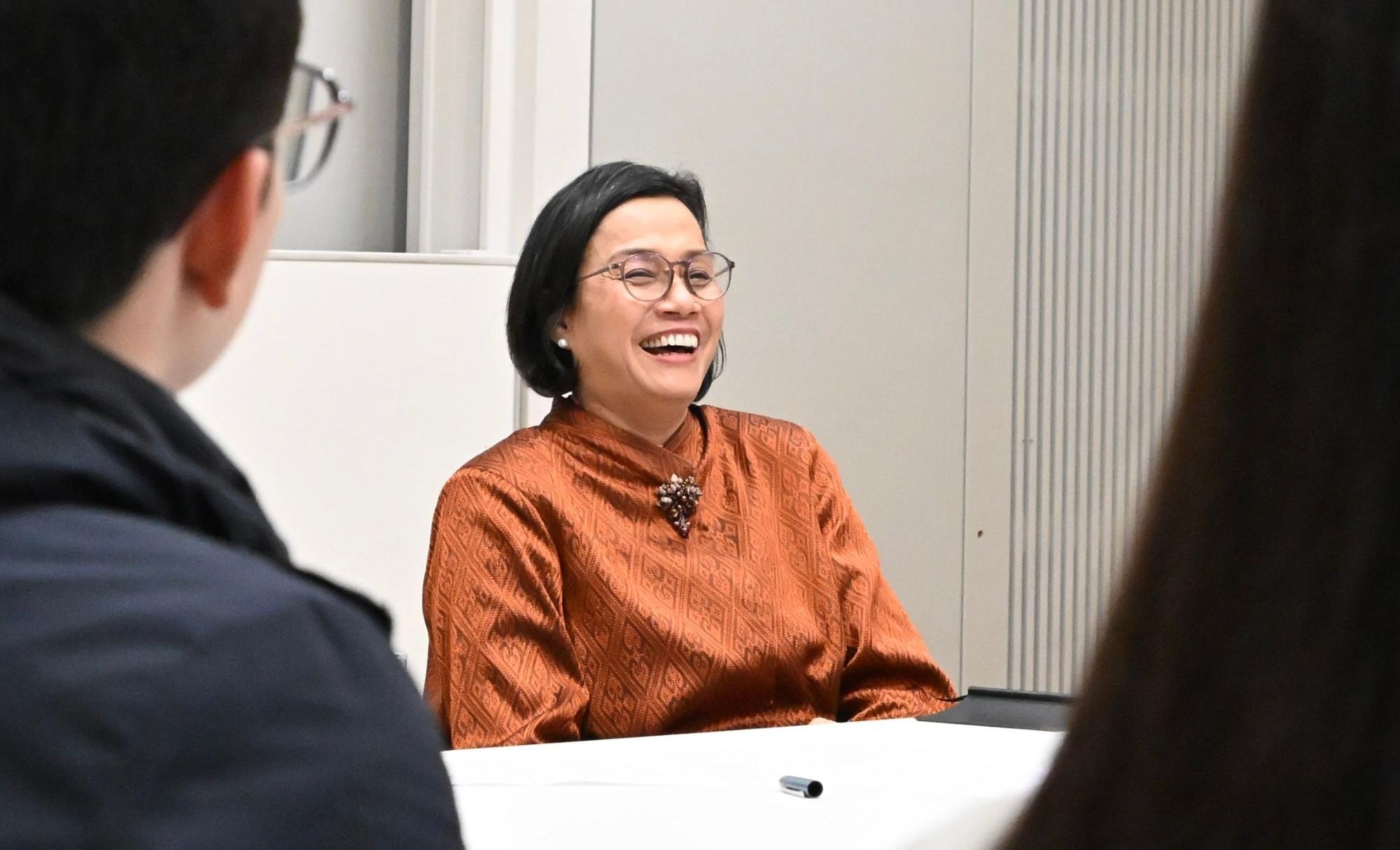 Sri Mulyani smiling 