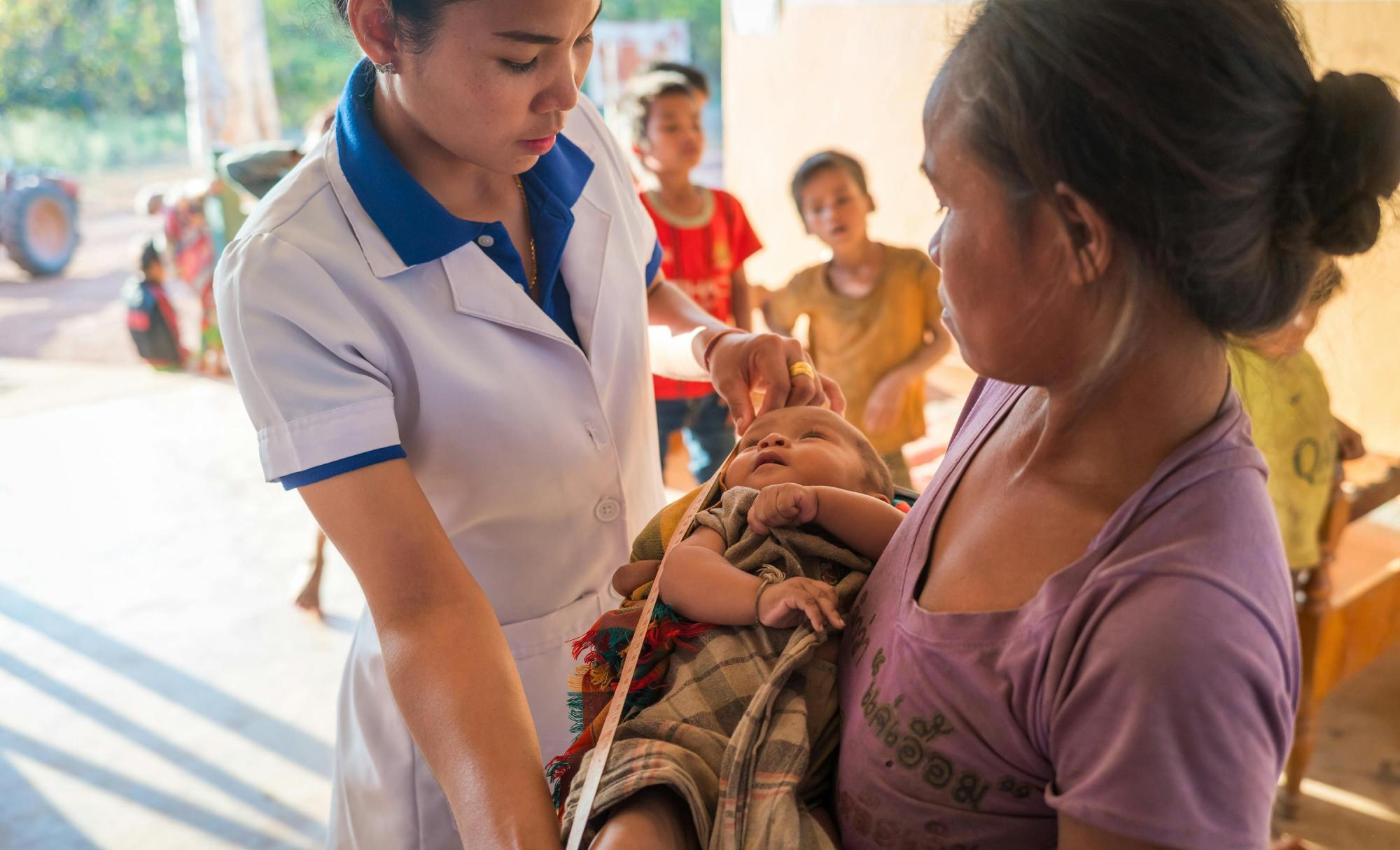 Child cared for by health professional
