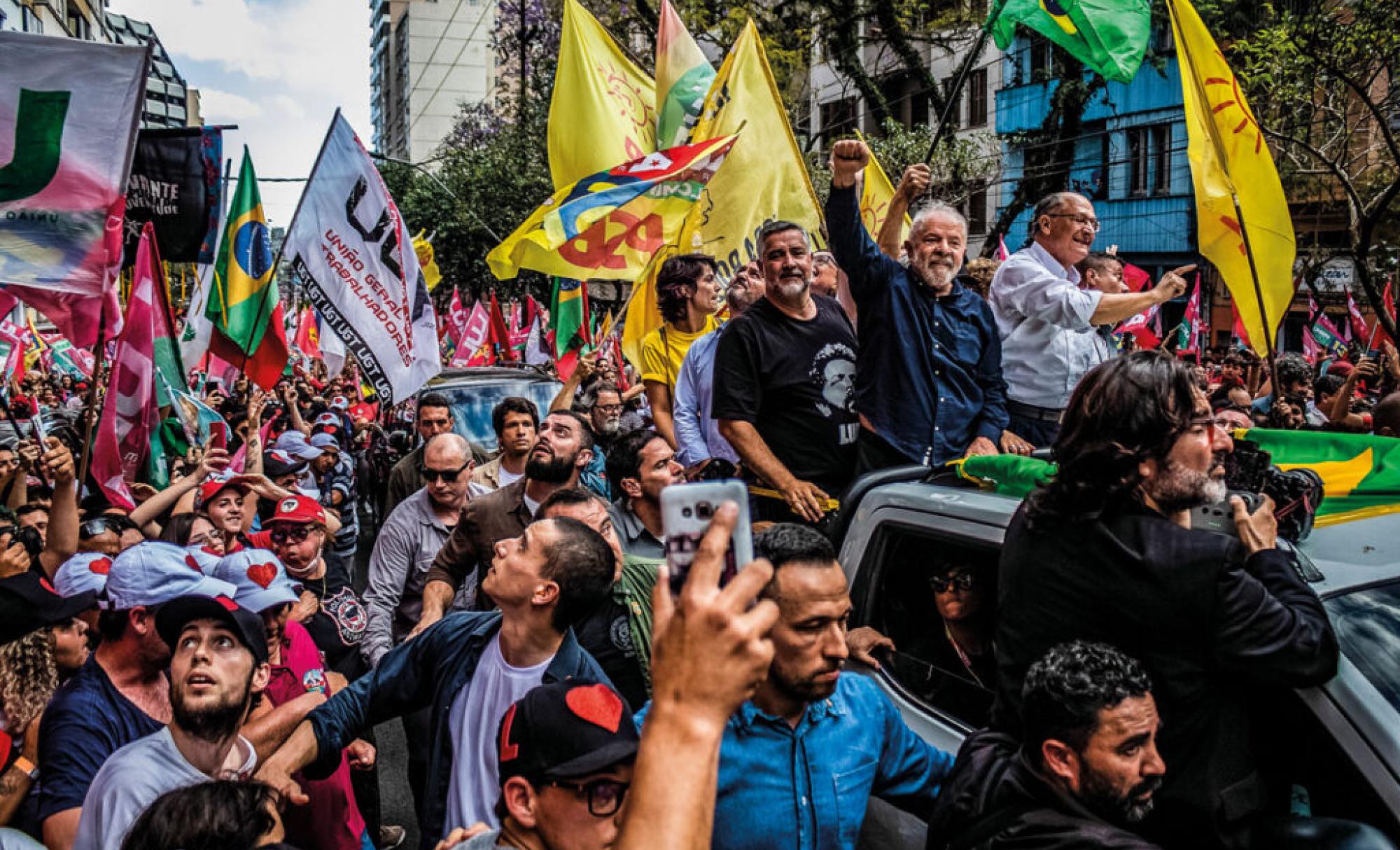 A pro-Lula parade in Brazil 
