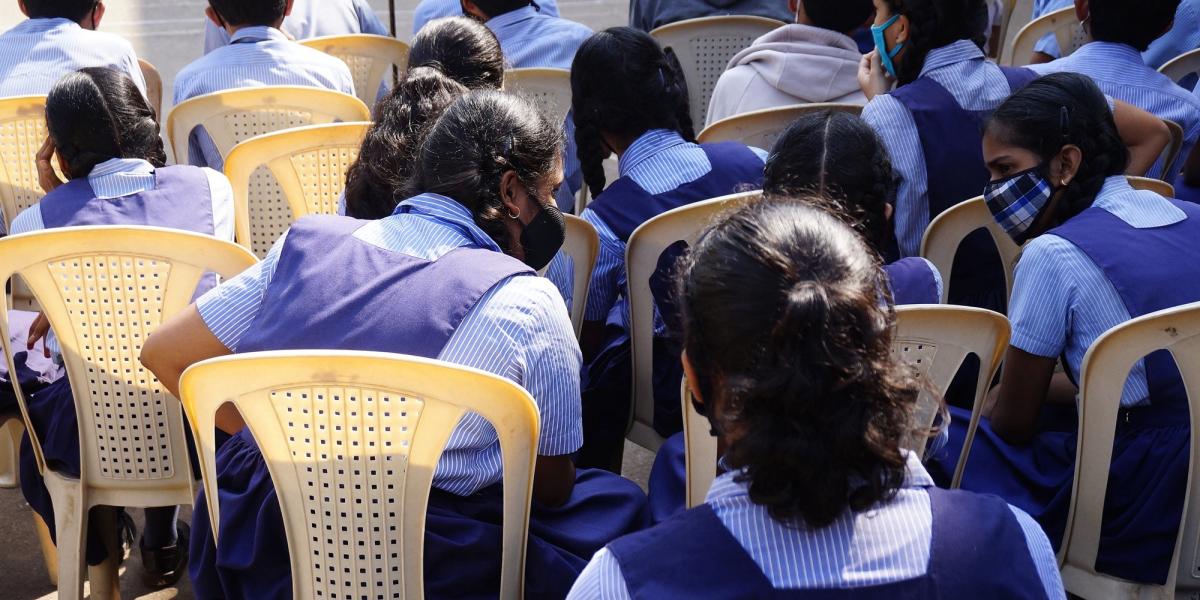 School children at a school in Goa, India