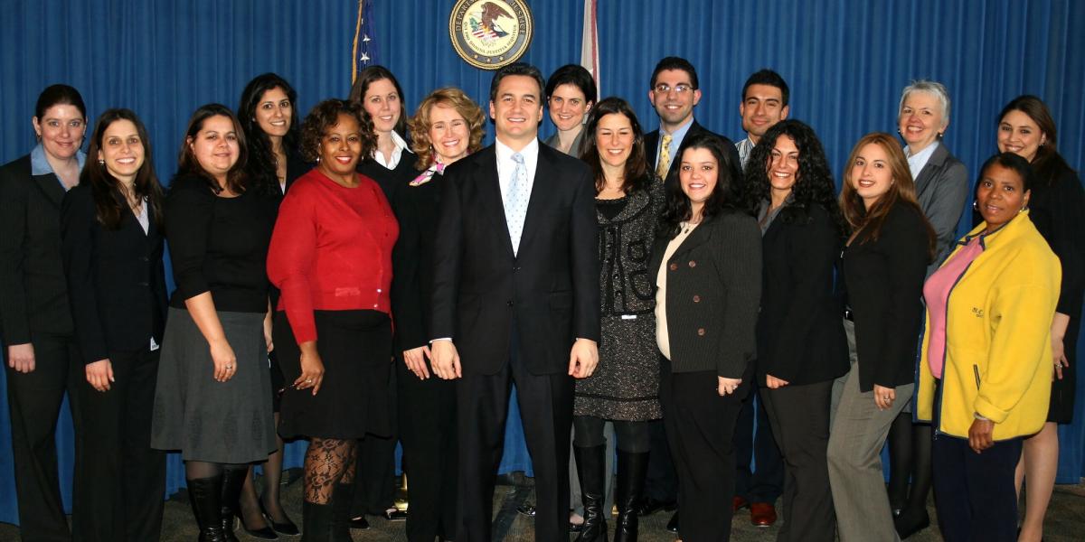 SDNY US Attorney Michael J. Garcia and the record setting members of the Asset Forfeiture Team.