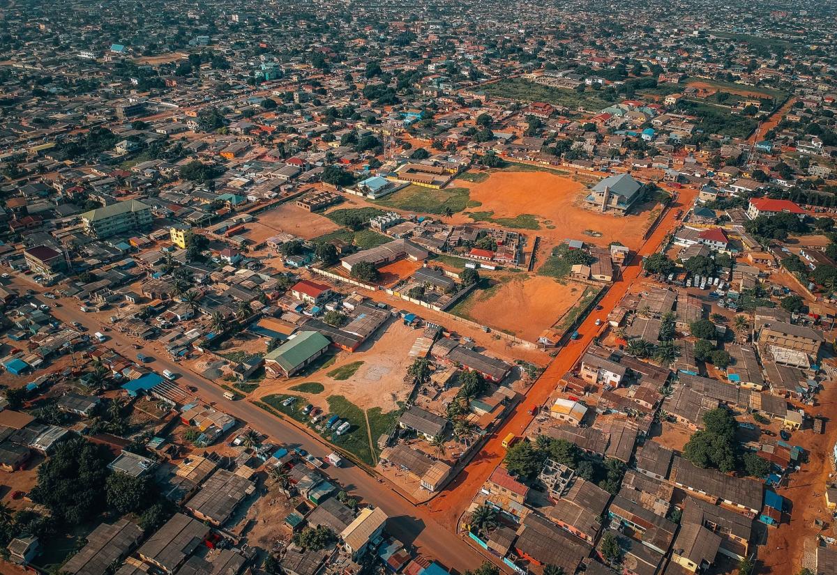 Aerial photo of Accra, Ghana