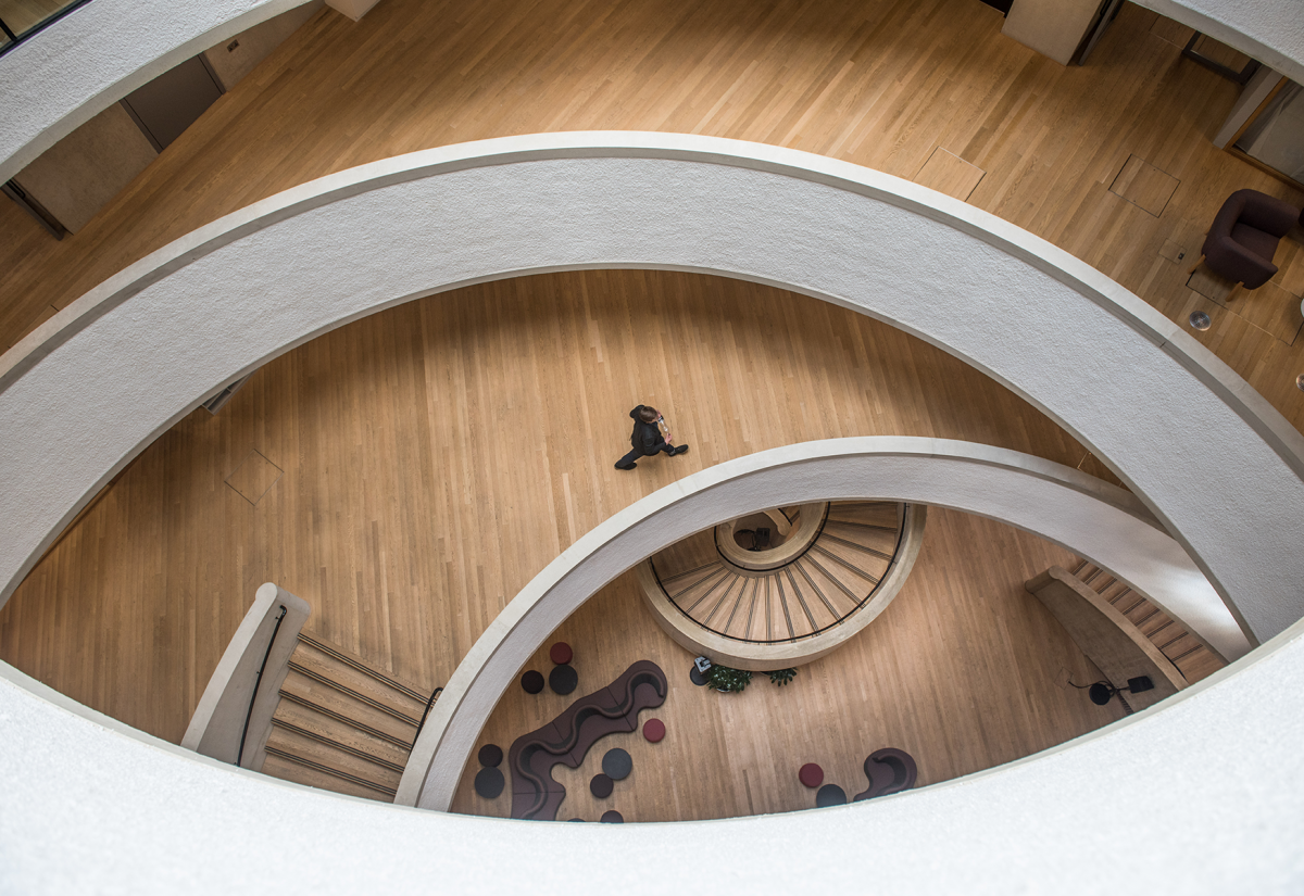 Image of the interior of the Blavatnik School building