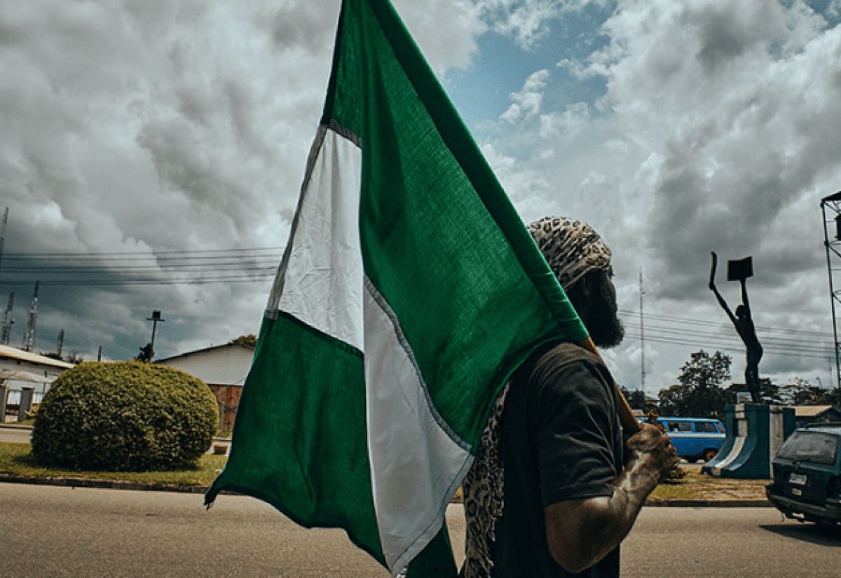 Port Harcourt, Nigeria, during an #EndSARS protest in 2020 – what began as a campaign against police violence sparked broader calls for systemic reform and social justice in Nigeria. Photo by Emmanuel Ikwuegbu on Unsplash.