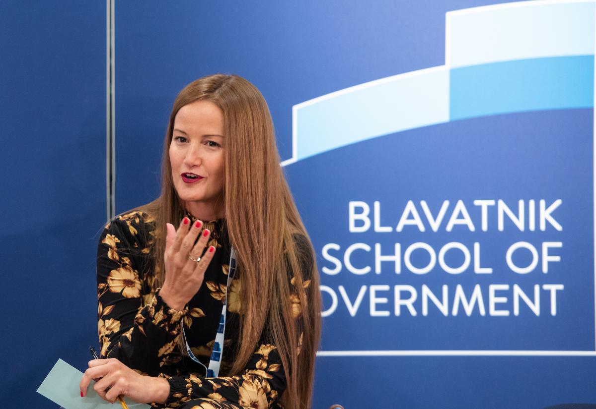 Alumna Soledad Núñez at the Challenges of Government Conference in 2019