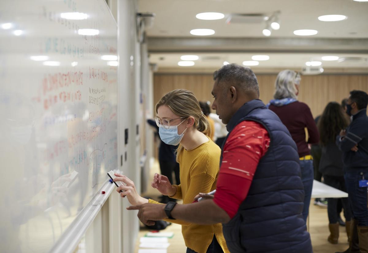 Students at the whiteboard