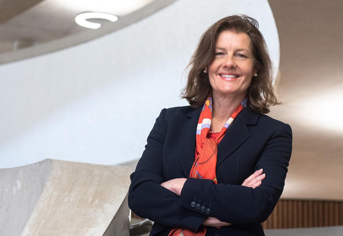 Professor Ngaire Woods in the Inamori Forum at the Blavatnik School
