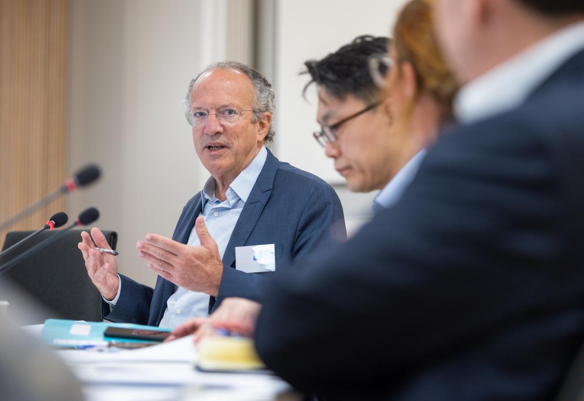 Chris Stone addressing a workshop session