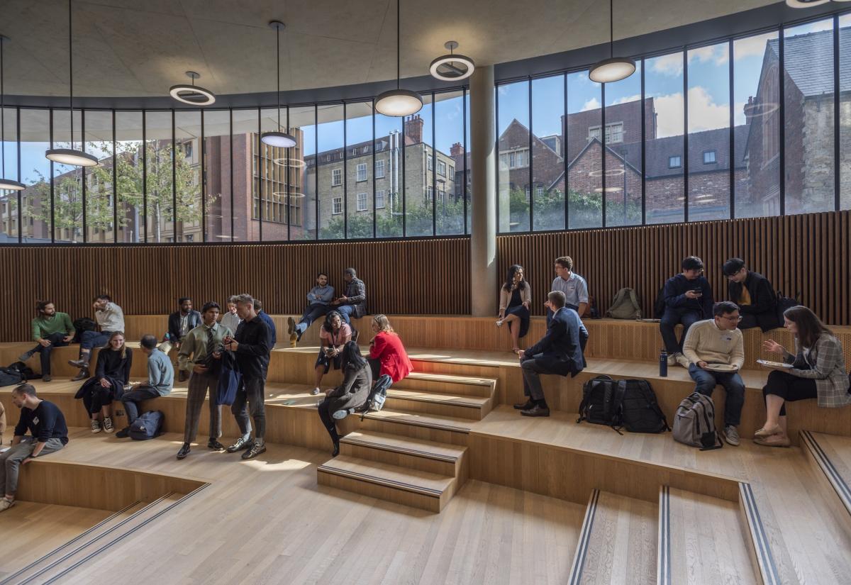 Students in the School atrium