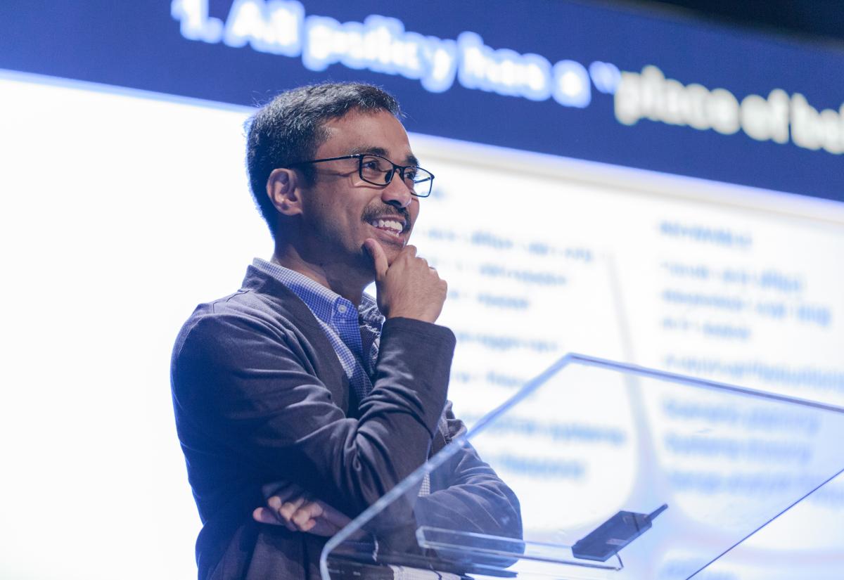 Aaron Maniam at design futures symposium