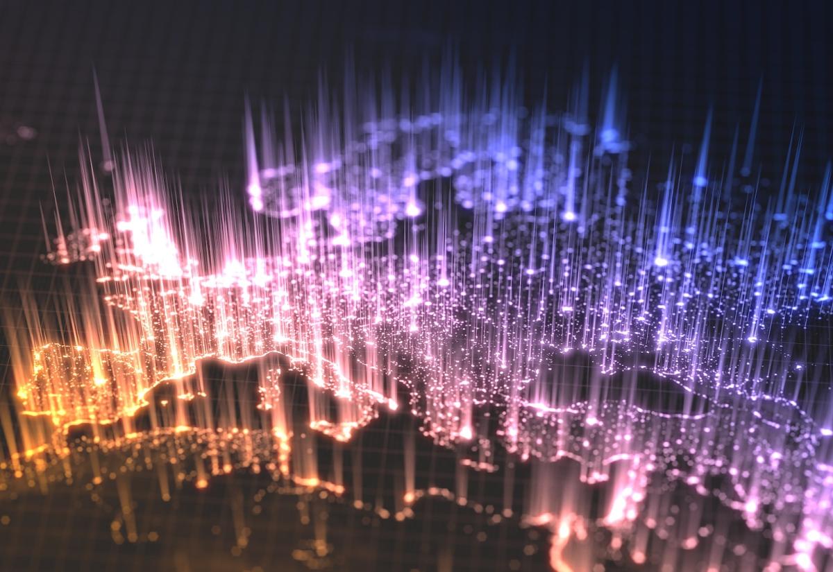 Map focused on Europe with data points visualisation