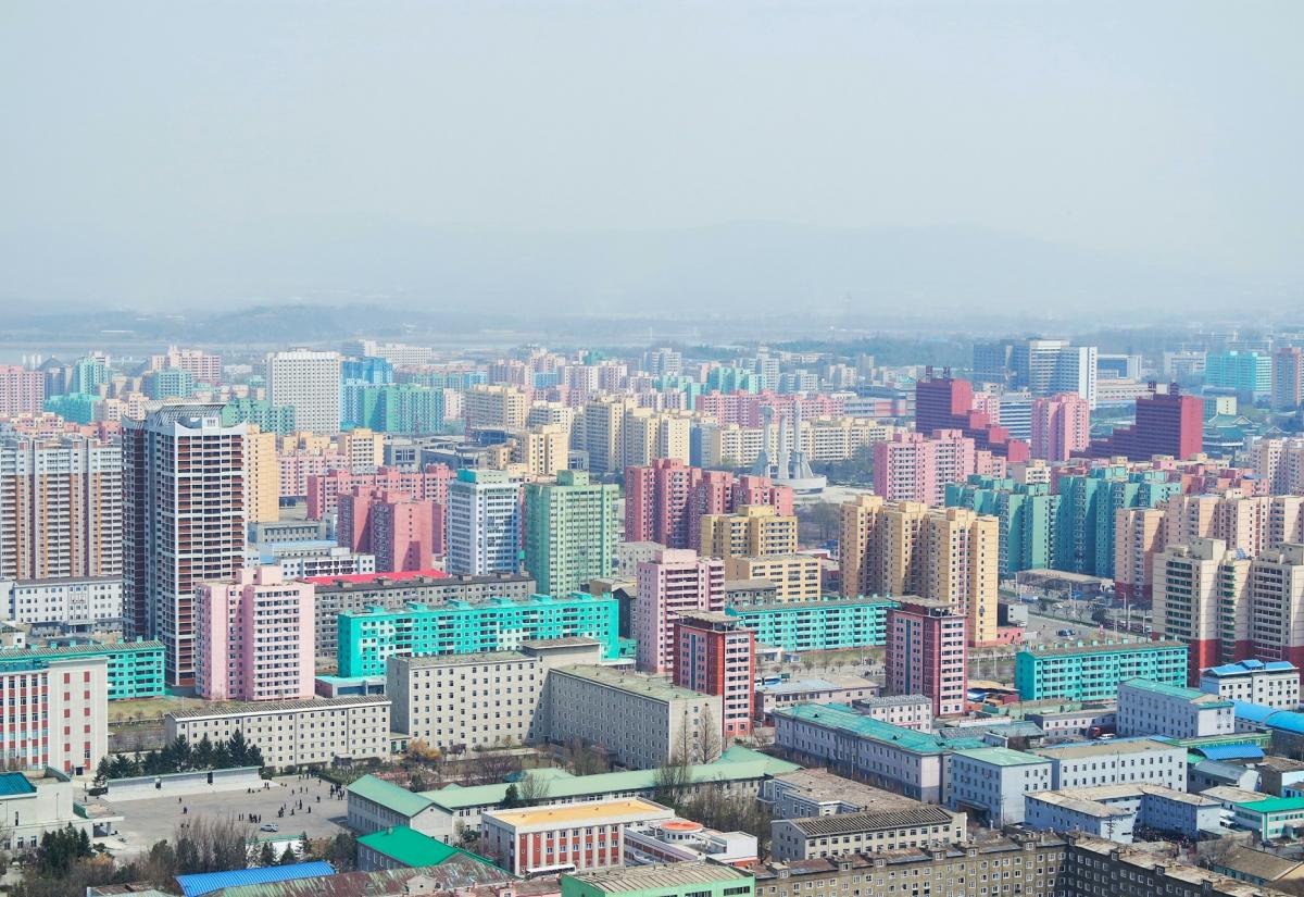 Towerblocks and flats of Pyongyang