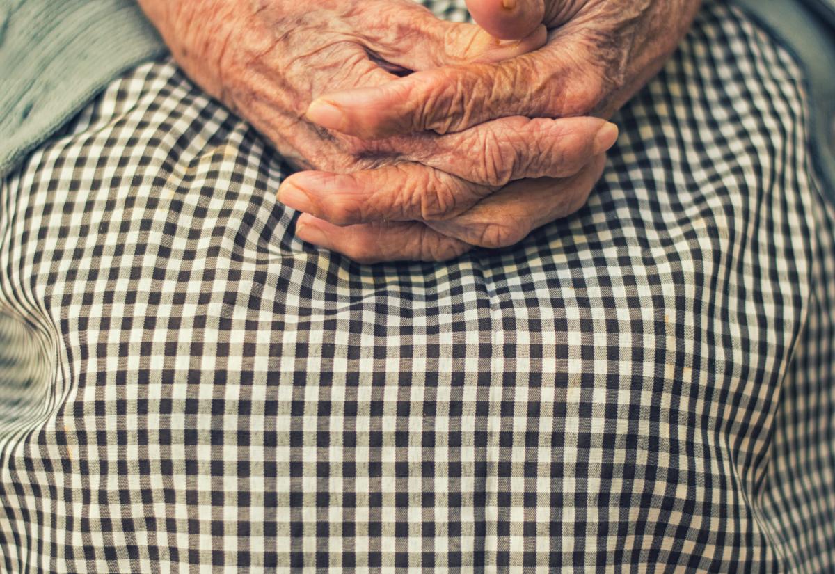 hands of an elderly person