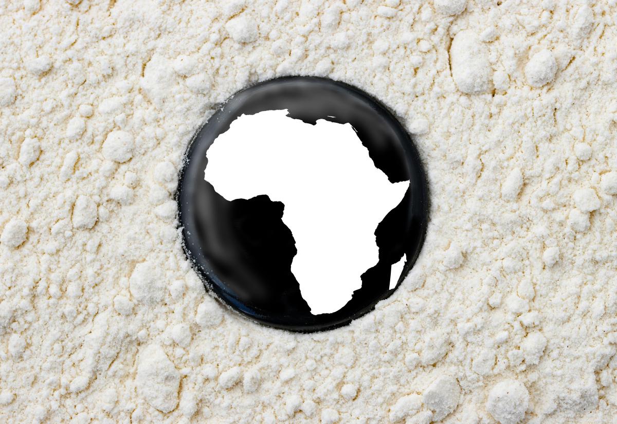 Badge depicting Africa
