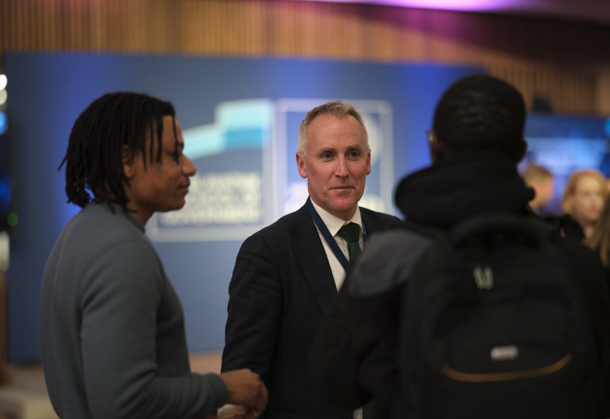 Ciaran Martin talks to students