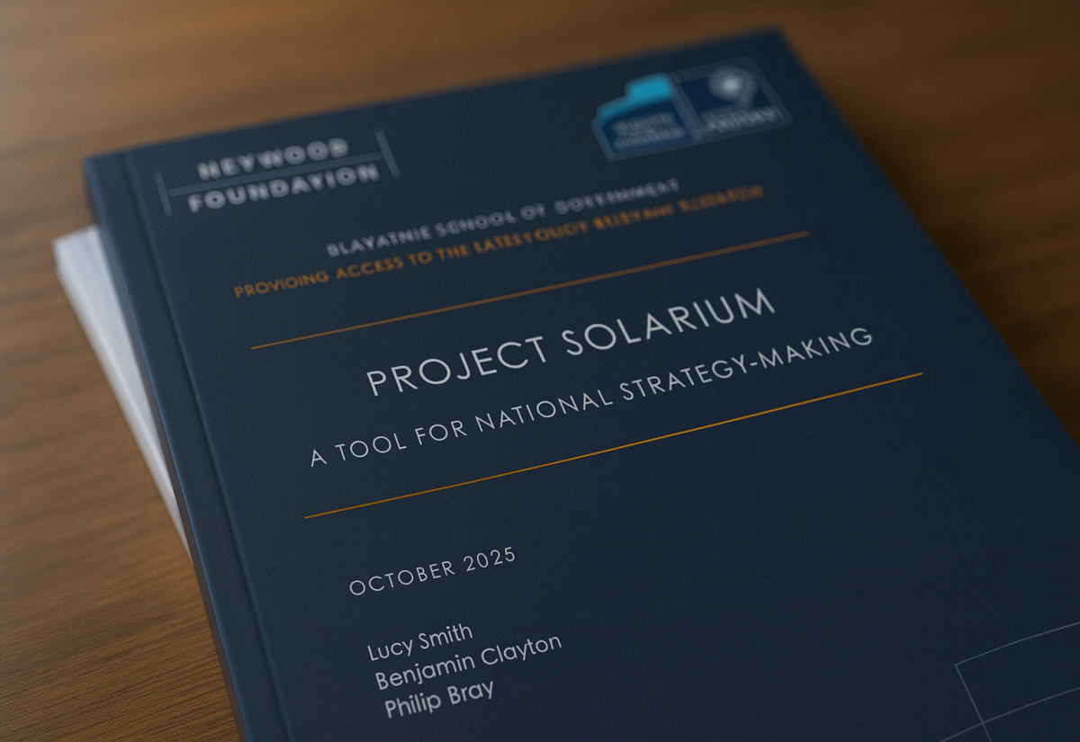 A mockup of the report on a desktop (created by AI)