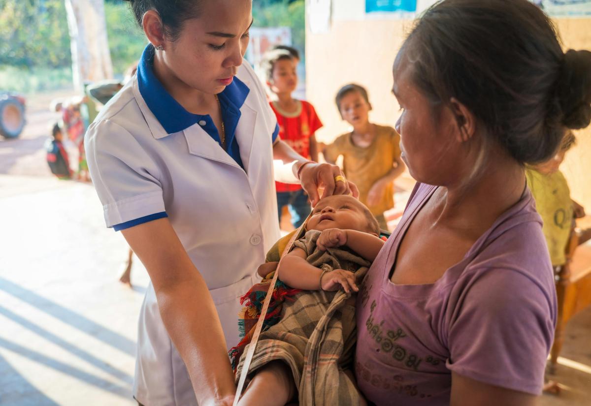 Child cared for by health professional