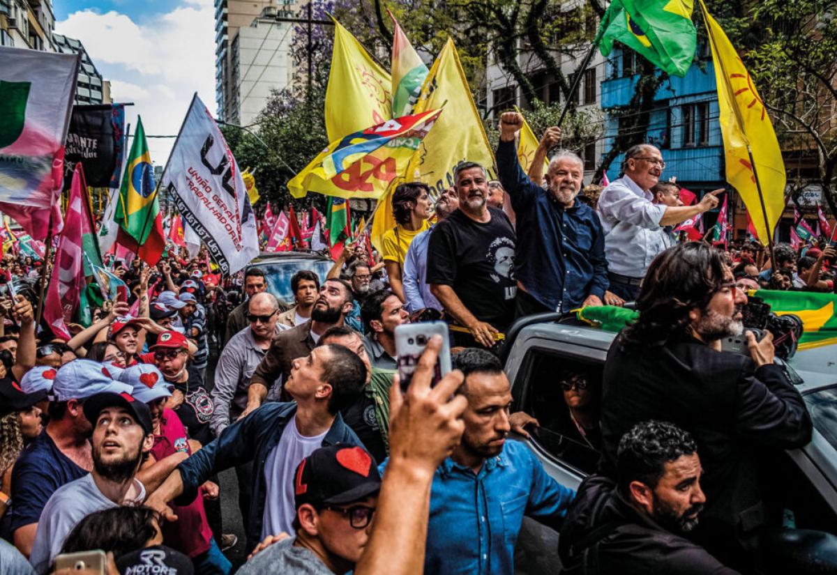 A pro-Lula parade in Brazil 