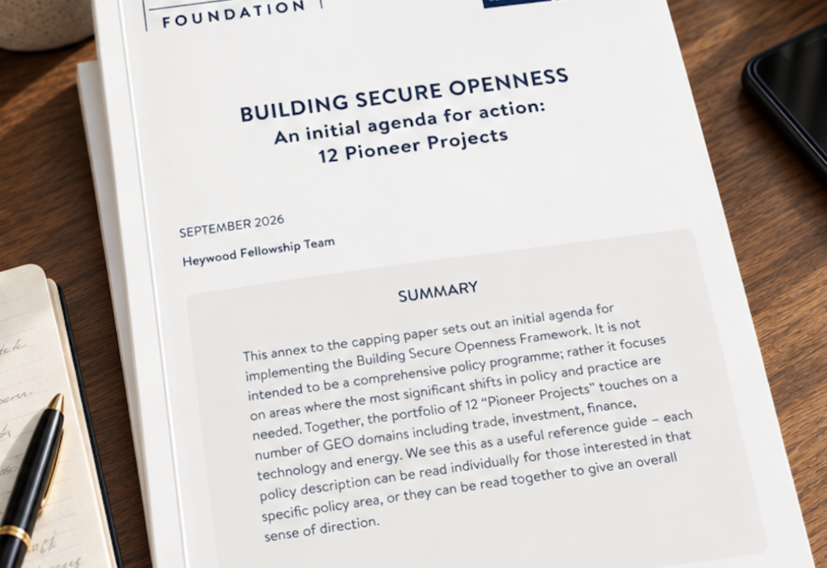 Cover of a report on table