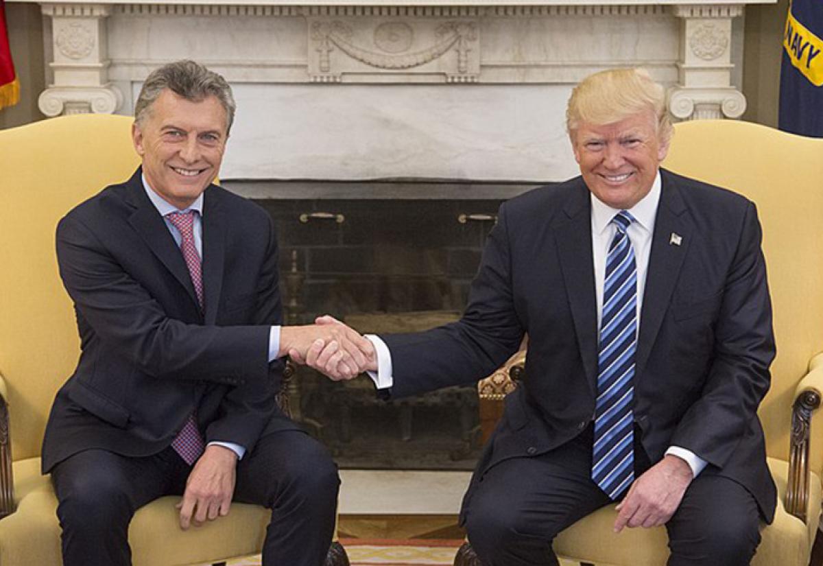 President Donald Trump and Argentine President Mauricio Macri 