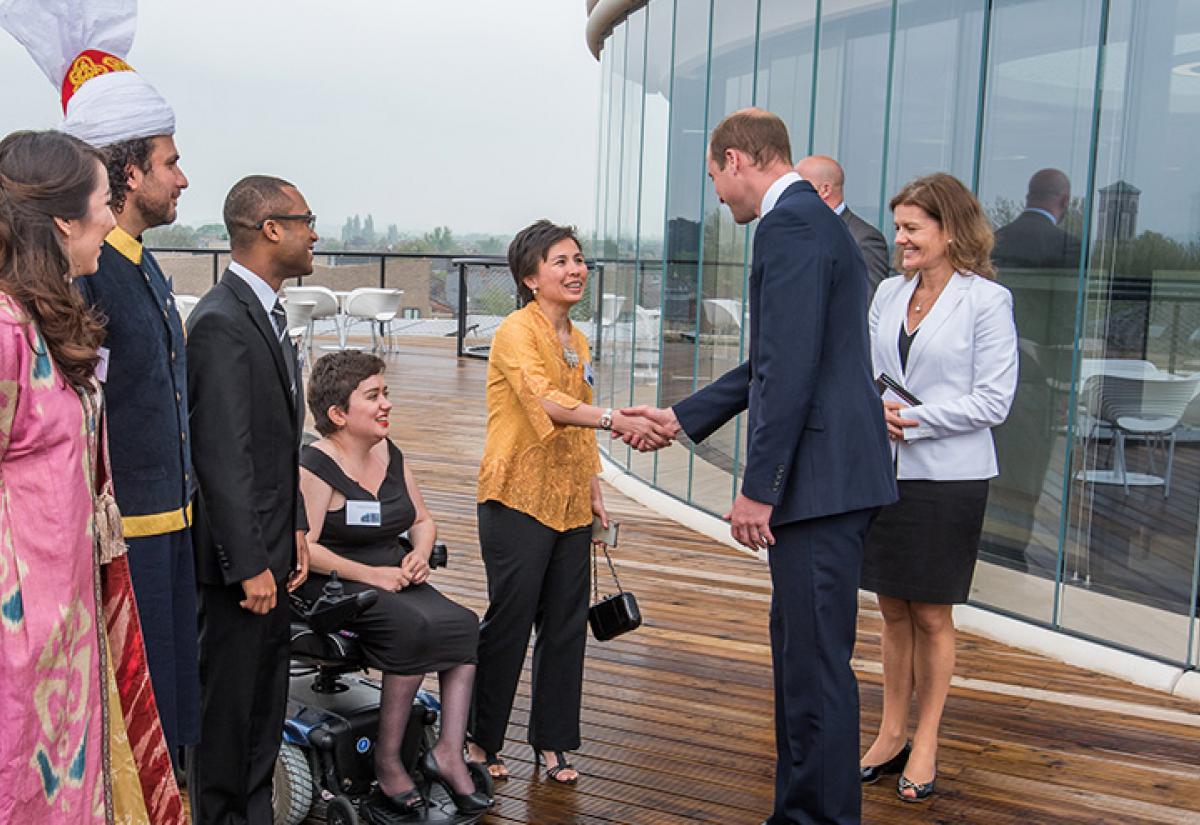 Alice and her fellow MPP students meet HRH the Duke of Cambridge. 