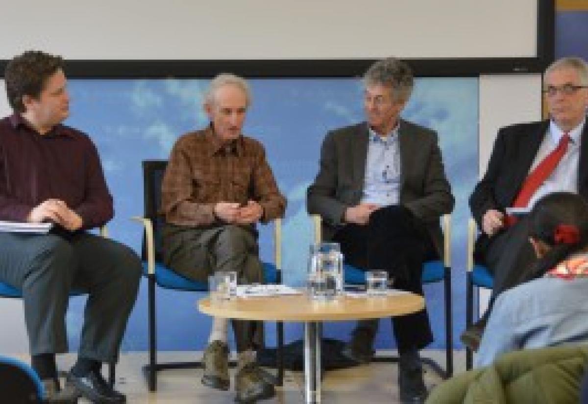 Dr Adam Ritchie, Lord Robert May, Lord John Krebs, and Prof. David Clary