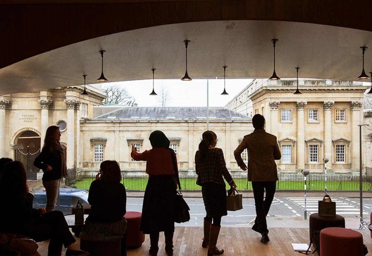 The ‘Window to the World’ at the Blavatnik School. 