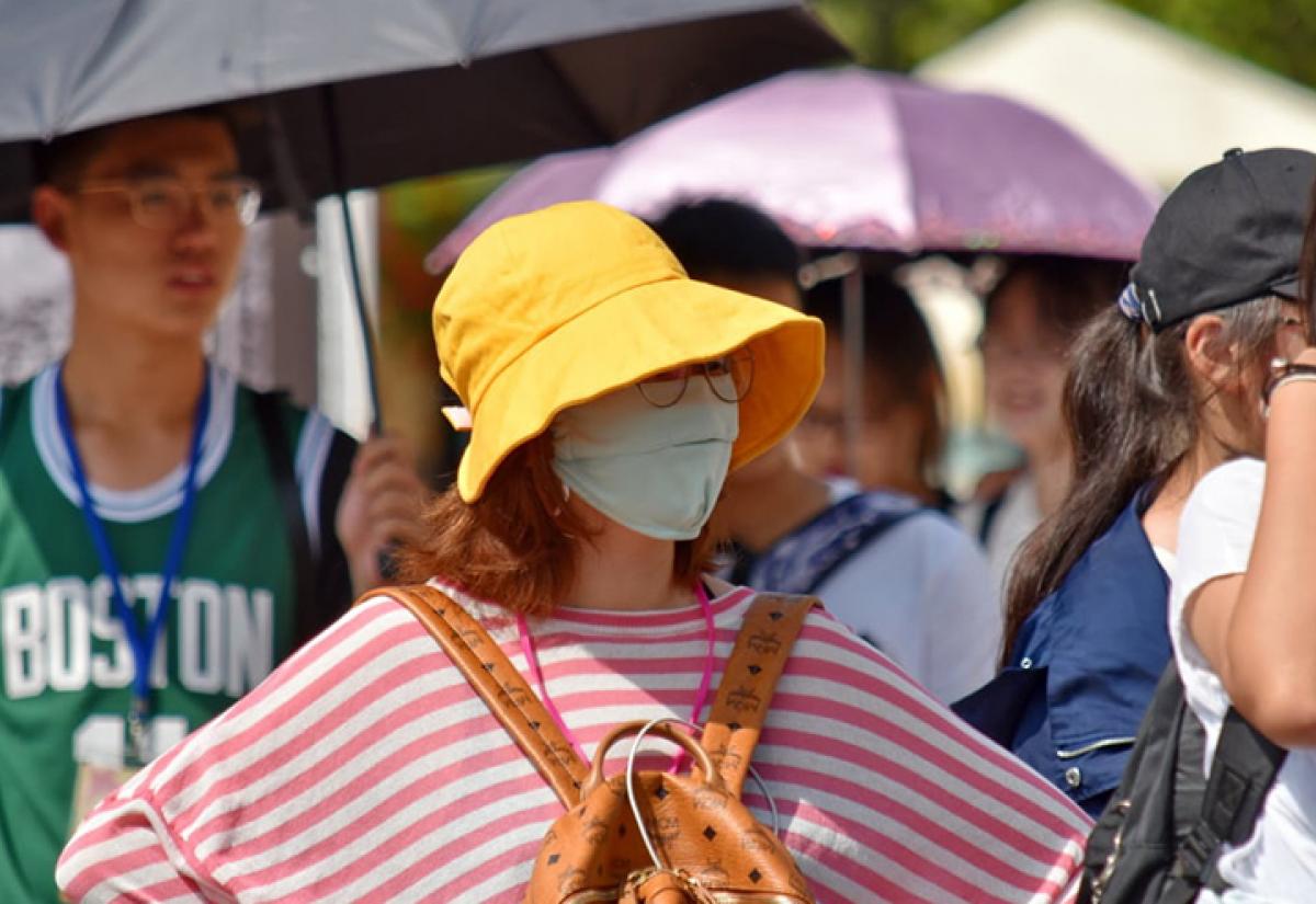 woman with mask