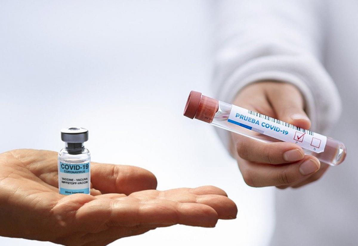 COVID vaccine test tube