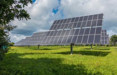 Photovoltaic system in a field