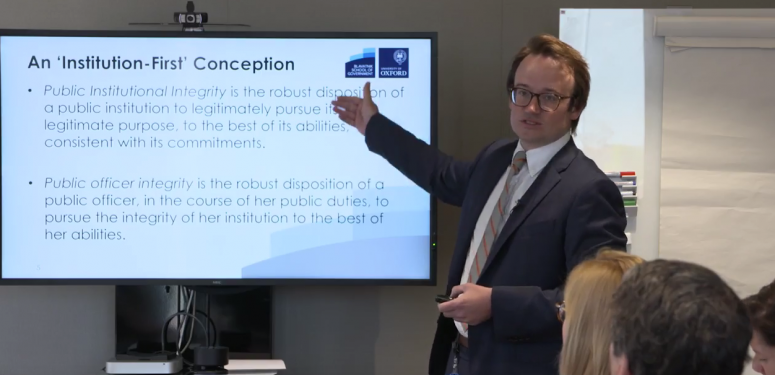 Public integrity, an 'institution-first' conception