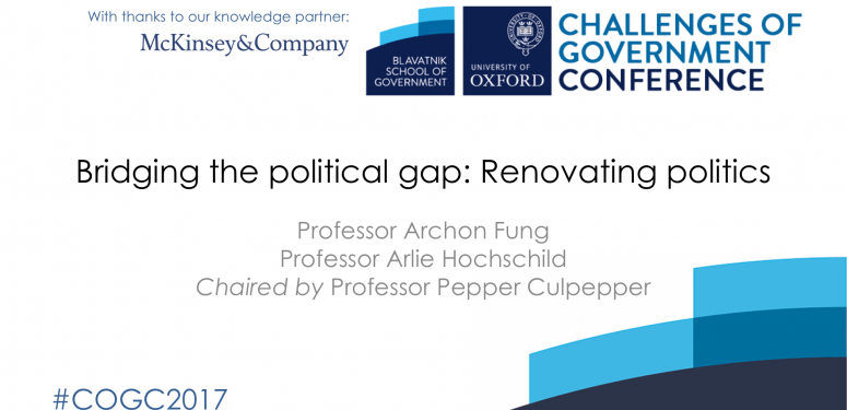 Bridging the political gap: Renovating politics