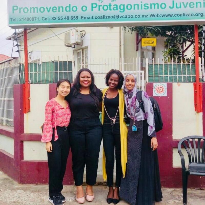 Fatou Wurie with friends and colleagues