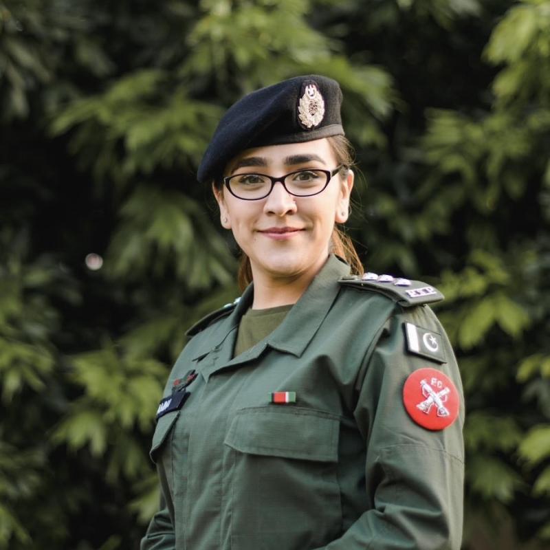 Amna Baig in the uniform
