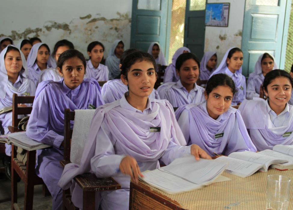 Girls in school in Pakistan