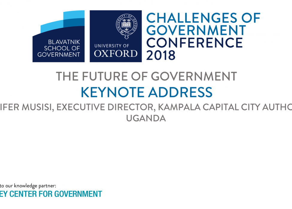 Keynote address by Jennifer Musisi, Executive Director, Kampala Capital City Authority, Uganda